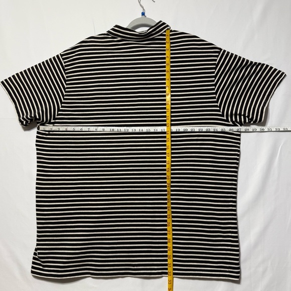 Polo Jeans by Ralph Lauren Men's XXL Black and White Striped Polo - Picture 4 of 8